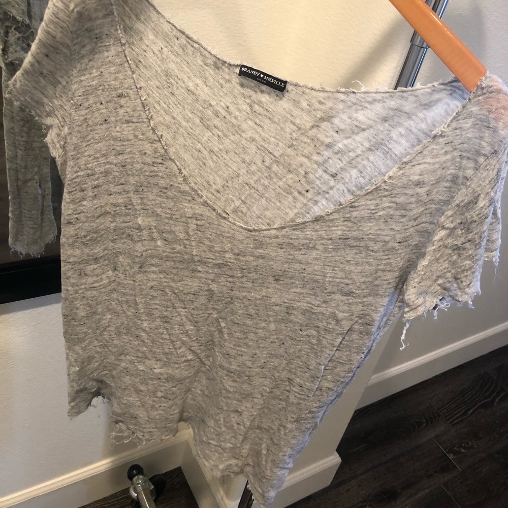 Brandy Melville oversized grey T-shirt